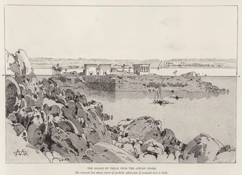 La Isla de Filae desde la Orilla Libia